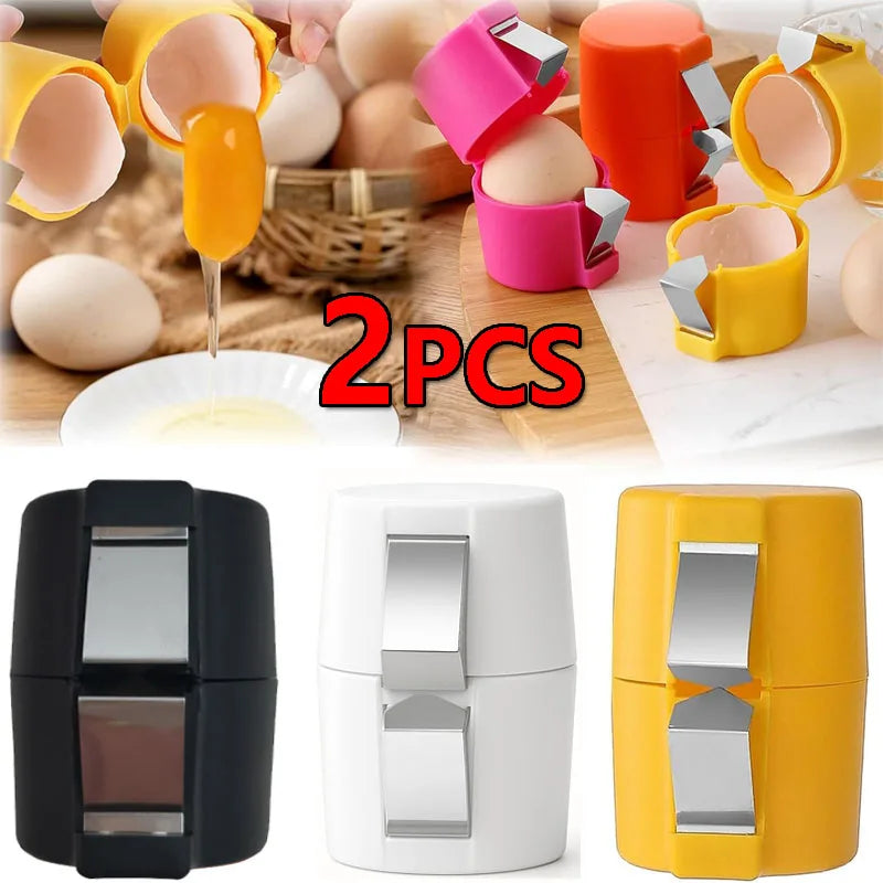 New Egg Shell Opener Manual Eggs Breaker Non-Stick Hand Eggshell Separator Portable Egg Shell Opener Tools Egg Peeler