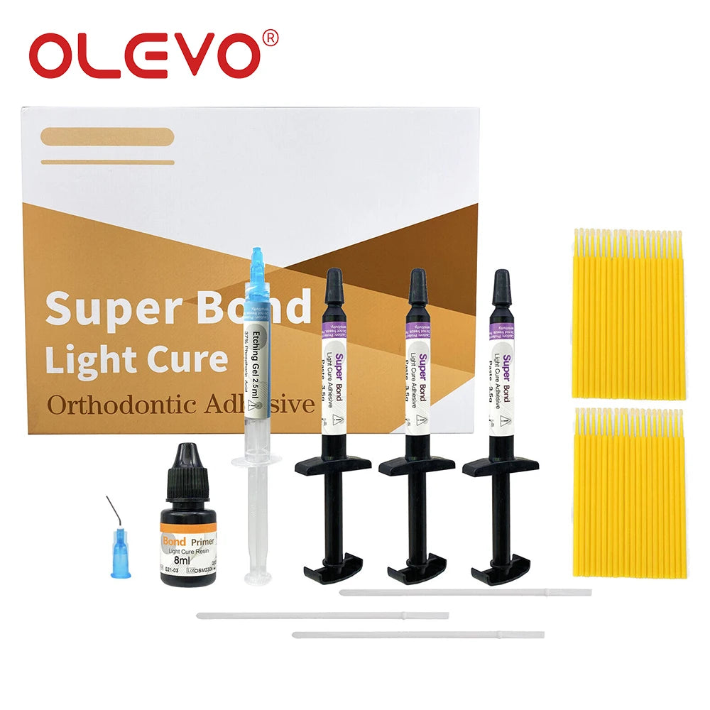 Dental Orthodontic Adhesive Kit Light Cure Glue Bonding System For Brackets Buccal Tube Braces Bonding Dentist Materials
