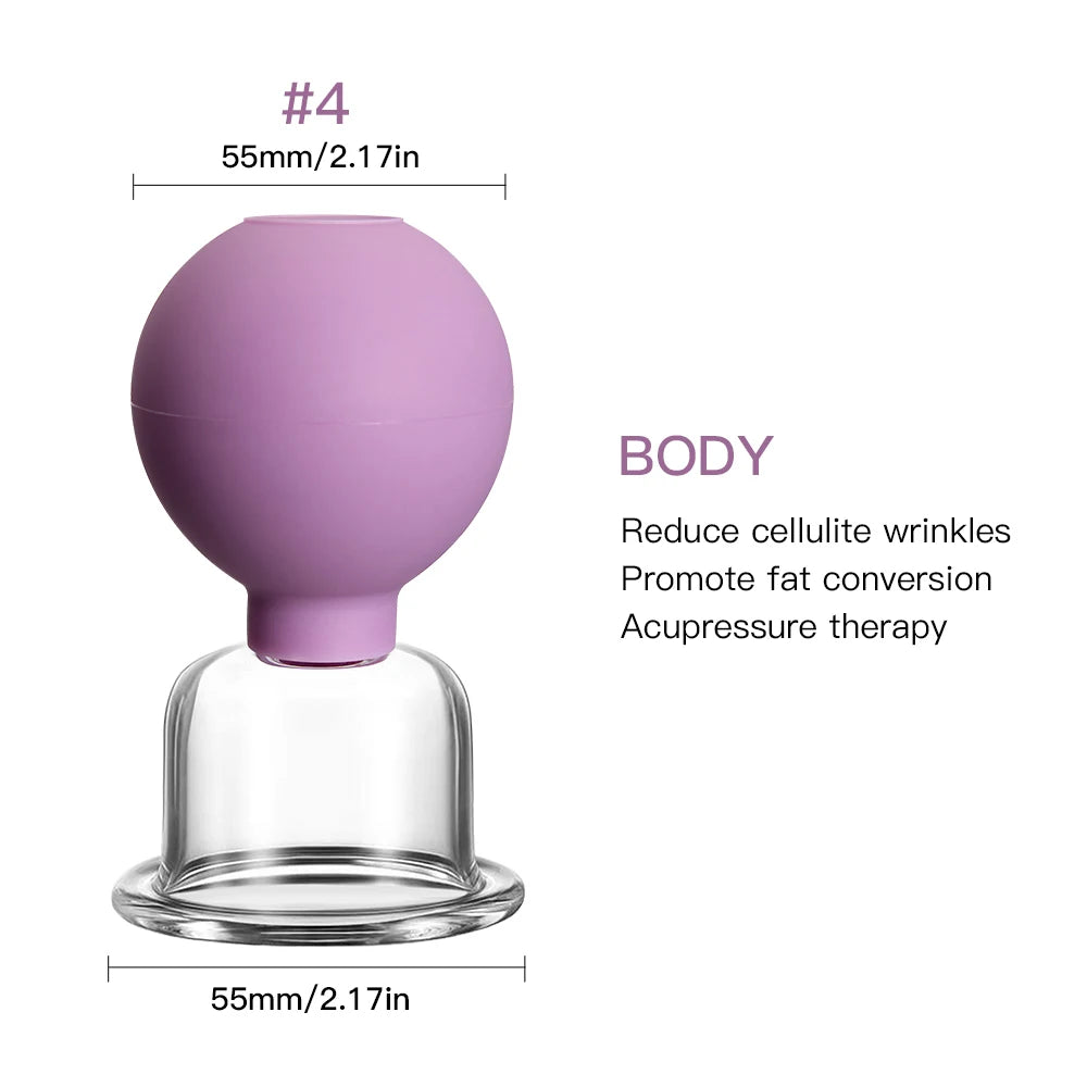 Rubber Face Massager Vacuum Cupping Face Lifting Facial Cups Anti Cellulite Cup Anti-Wrinkle Cupping Therapy Skin Care Beauty