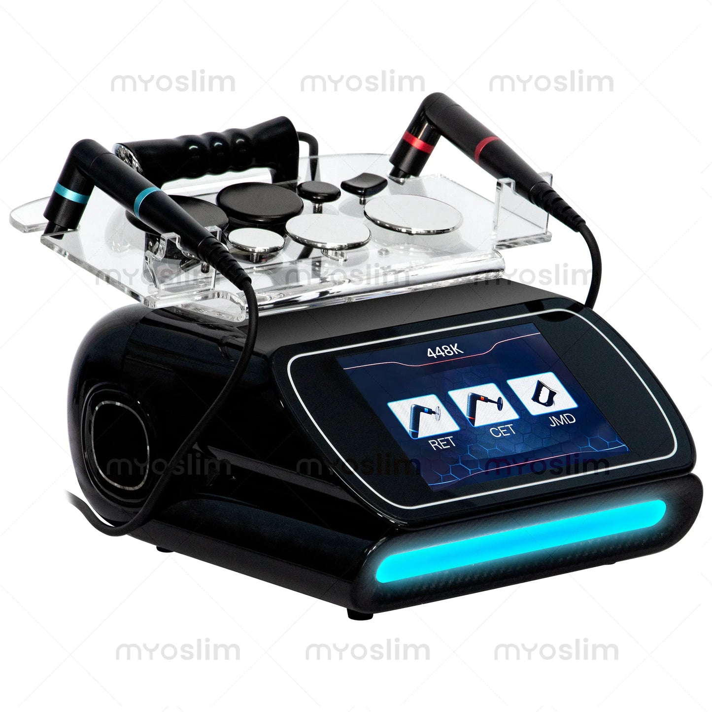 448KHz Professional RF Beauty Machine 3 Handles 8 Probes Skin Firming Cellulite Reduction Back Abdomen Thighs Device