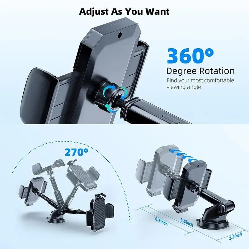Universal Car Phone Holder 360 Degree Windshield Dashboard Air Vent Mount Sucker Phone Holder For iPhone Samsung Huawei Xiaomi