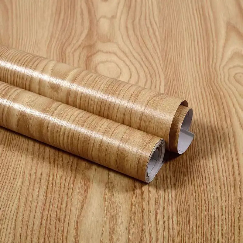 Wood Grain DIY Sticker PVC Self Adhesive Waterproof Wallpapers Renovation Furnitures Wall Stickers Home Decor Sticky Paper Decal