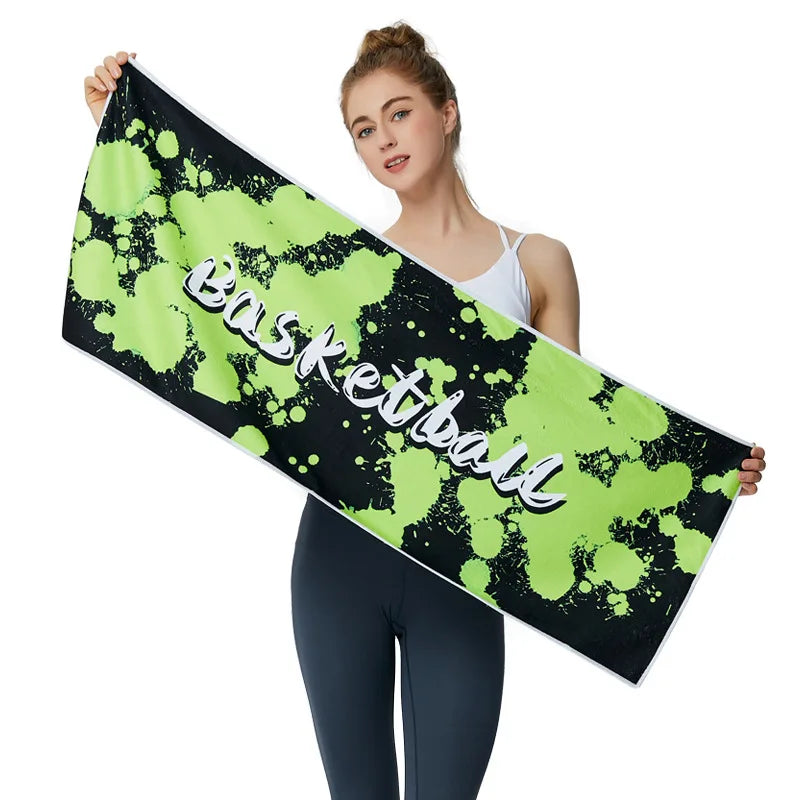 Movement Microfiber Towel Printing Design double-sided Velvet quick-drying Towel Yoga Gym Towels