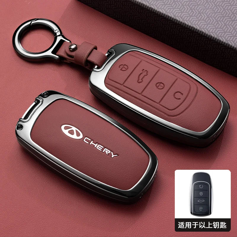 Car Accessories For Chery Jaecoo Tigo 7 8 Pro Max Omoda 9 C5 5 Phev Premium Plus Arrizo 5 Plus Key Case Holder Cover Chain