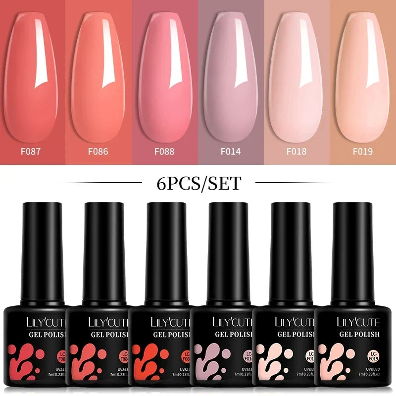 LILYCUTE Gel Nail Polish Set