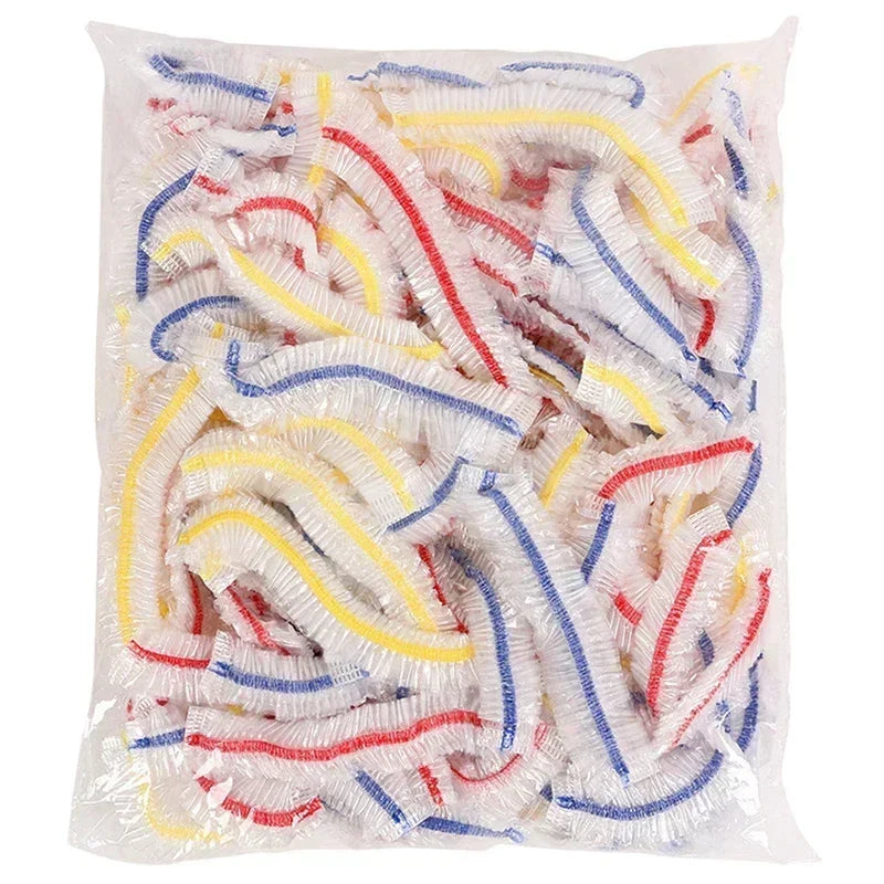 Disposable Food Cover Colorful Elastic Wrap Food Covers Plastic Fresh-keeping Lid Plate Kitchen Nylon Packaging Bags Storage Bag