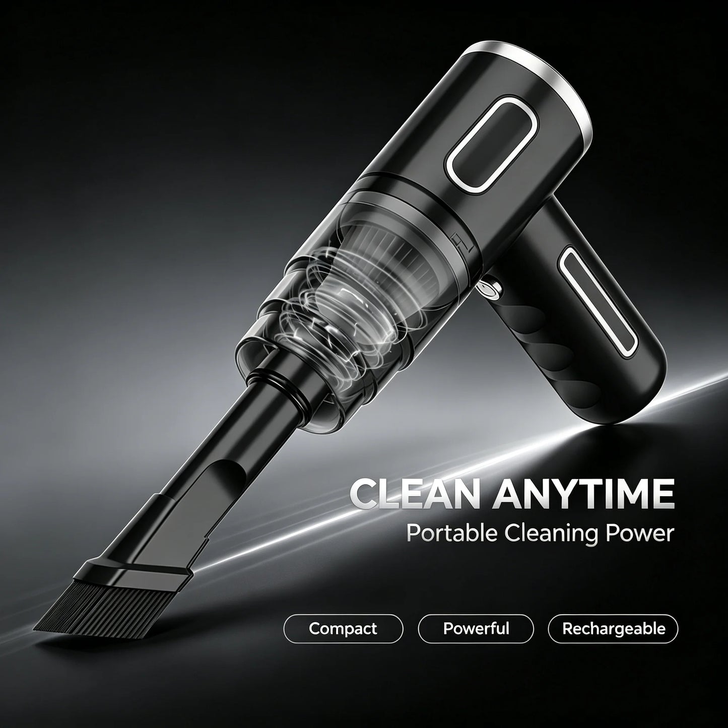 Wireless Handheld Car Vacuum Cleaner, Ergonomic Handheld Design Mini Cordless Vacuum, 3500Pa Strong Suction Car Home Dual Purpose Vacuum with LED Light, Rechargeable Compact Vacuum for Car Sofa Keyboard Pet Hair Corner Dust D