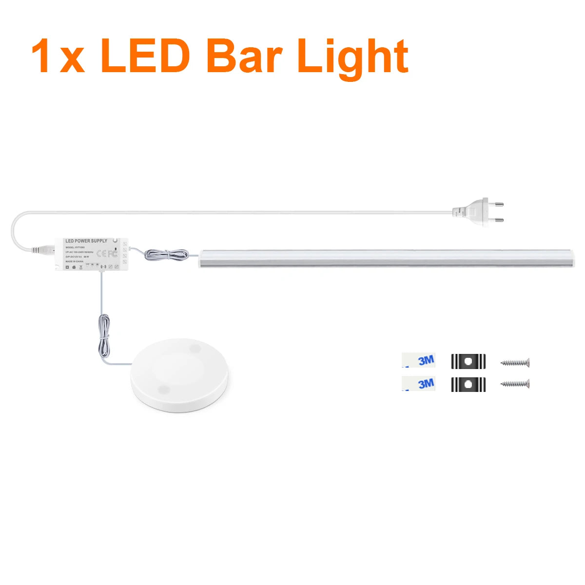 1-6Pcs Kitchen LED Under Cabinet Light Penetrable Wood Hand Scan Motion Sensor Touch Switch Dimmable Bathroom Bar Night Lamp
