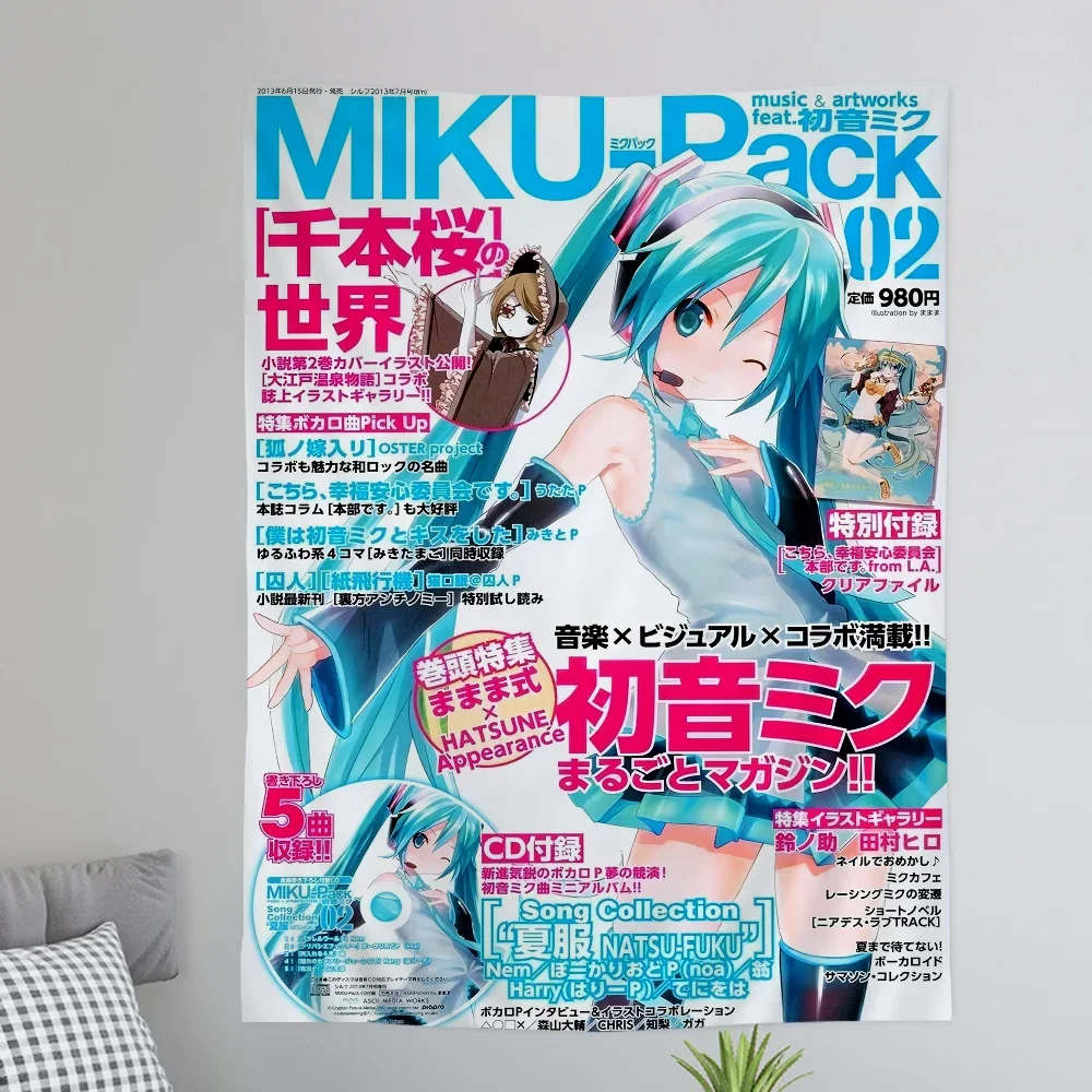 Anime H-Hatsunes M-MikU Colorful Tapestry Wall Hanging Bohemian Wall Tapestries Mandala Wall Hanging Sheets