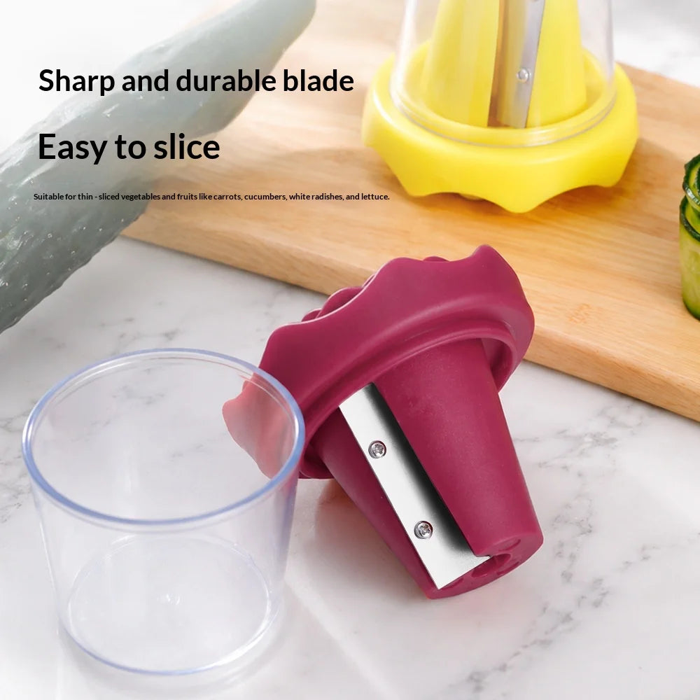 Multifunctional Manual Vegetable Cutter Creative Spiral Grater, Fast Slicing Tool for Fruits Vegetables Household Kitchen Gadget