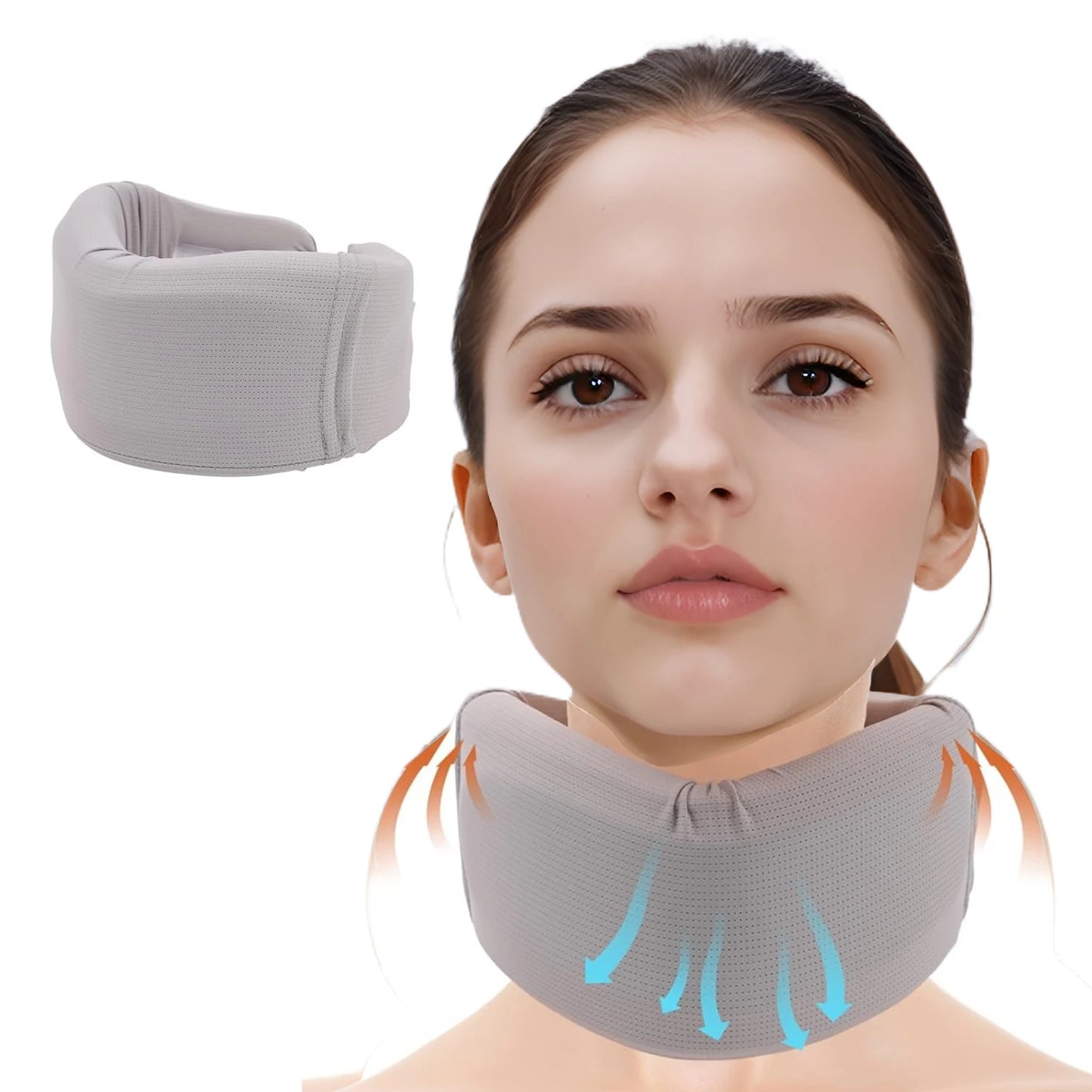 Soft  Neck Brace Universal Cervical Collar, Adjustable Neck Support Brace for Sleeping - Relieves Neck Pain and Spine Pressure