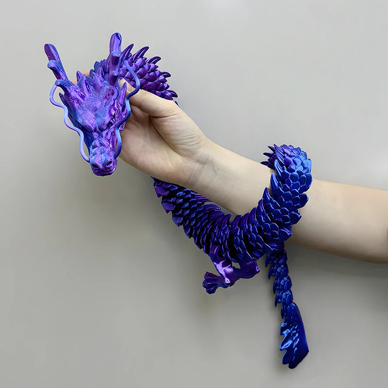 88CM 3D Printed Gem Dragon Crystal Fidget Toy Rotatable Articulated Dragon Gift for ADHD Perfect for Birthdays Gift Holiday gift