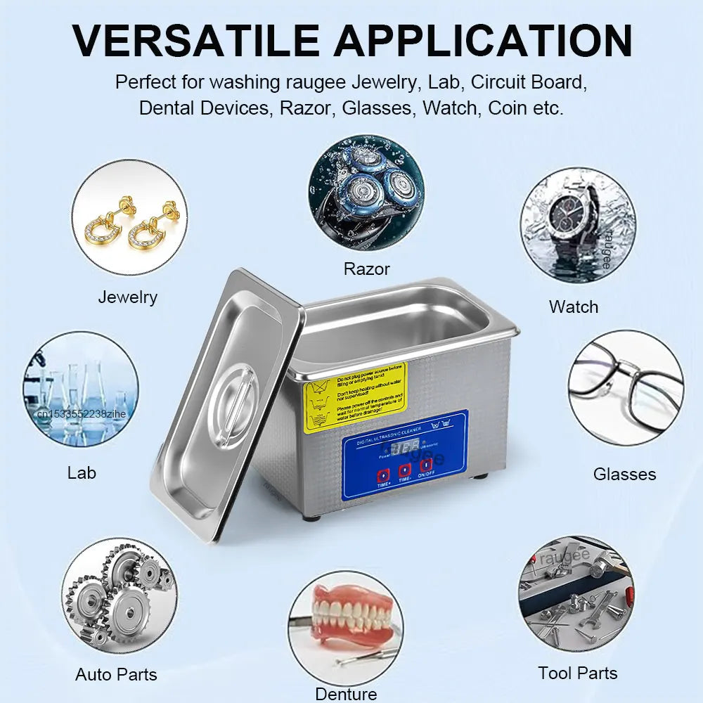 40KHZ Ultrasonic Cleaner Home Ultrasound Cleaning Machine For Jewelry Glasses Washing Bath Watches Denture Ultrasonic Cleaner