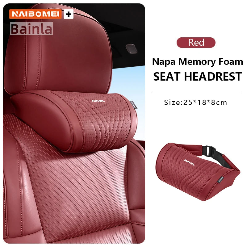 NEW Car Headrest Neck Support Seat Lumbar Cushion Breathable Neck Pillow Waist Pad For GWM HAVAL F7 H9 H6 F7X H8 H5 H7 2025 2026