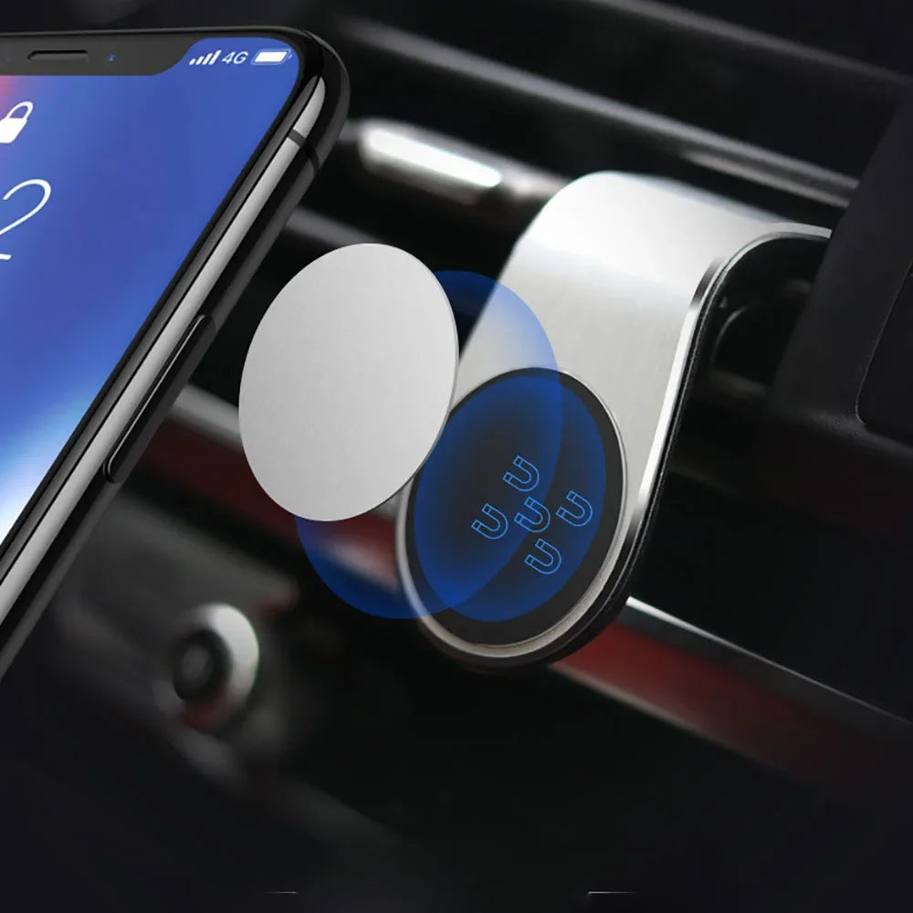 L-Type Universal Phone Holder in Car Phone Stand Magnetic Clip for Mount Car Magnetic Phone Holder Suit to All Model Cellphone