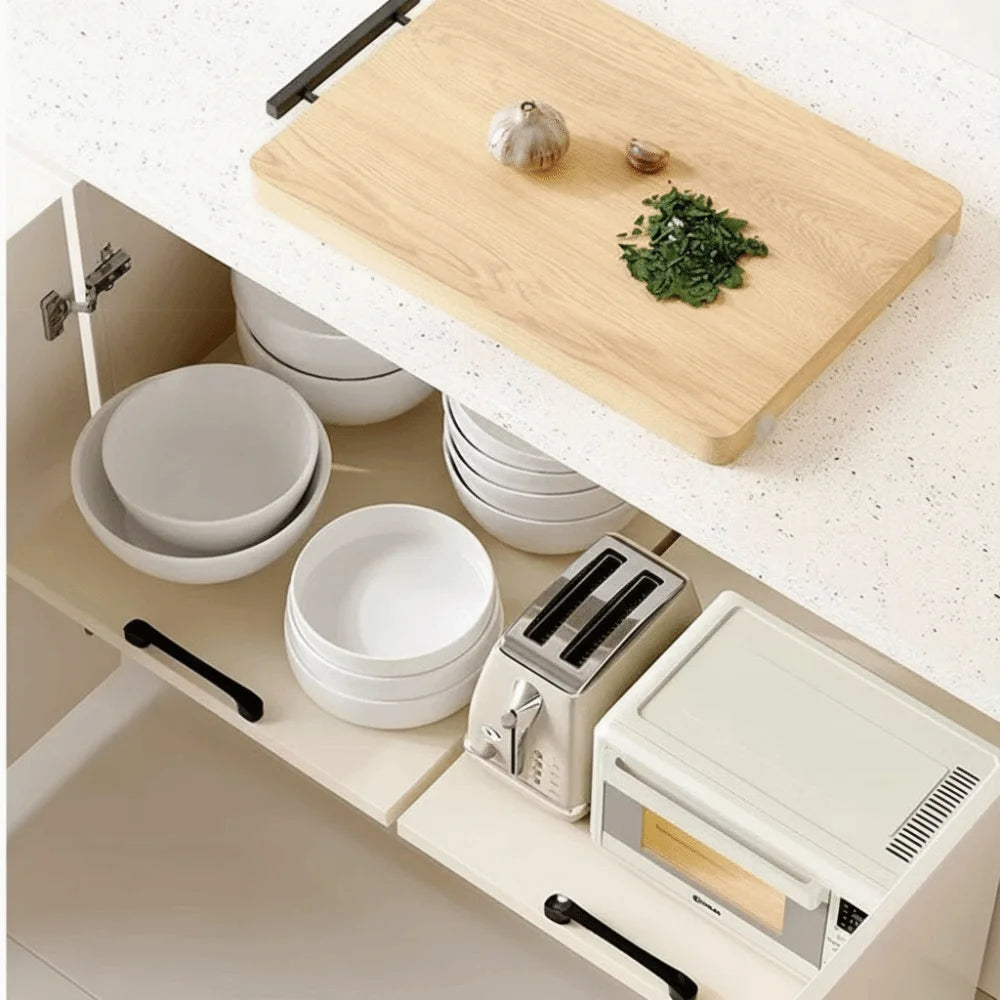 Multifunction Under Sink Pull-Out Shelf No Drill Space Saving Kitchen Storage Shelf Slide Out Cabinet Organizer Kitchen