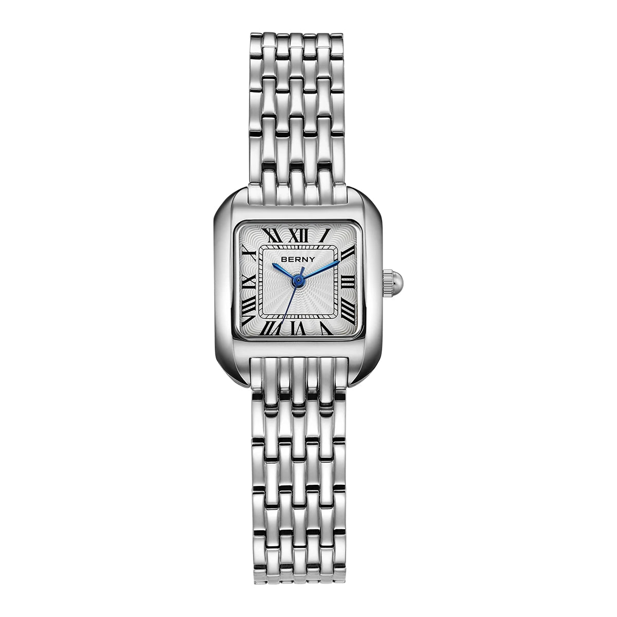 BERNY Luxury Brand Woman Watch New In High Quality S/S Square Ladies Quartz Watches Fashion Elegant Business Wristwatch