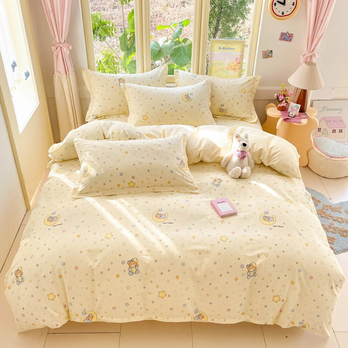 High Quality 100% Cotton Floral Duvet Cover Set Soft Breathable Queen King Bedding Set with Quilt Cover Fitted Sheet Pillowcases