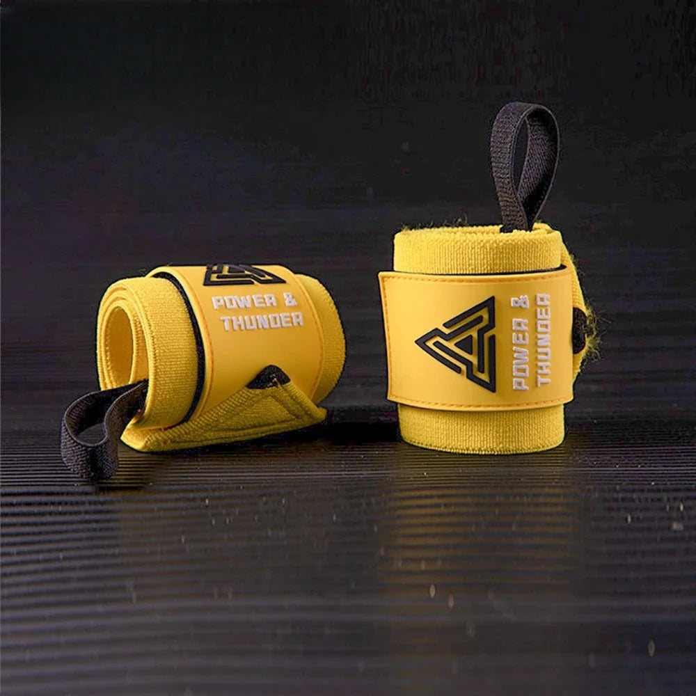 Heavy Duty Weight Lifting Wrist Wraps For Powerlifting Gym Crossfit Brace Wrist to Push Heavier Wrist Support with Thumb Loop