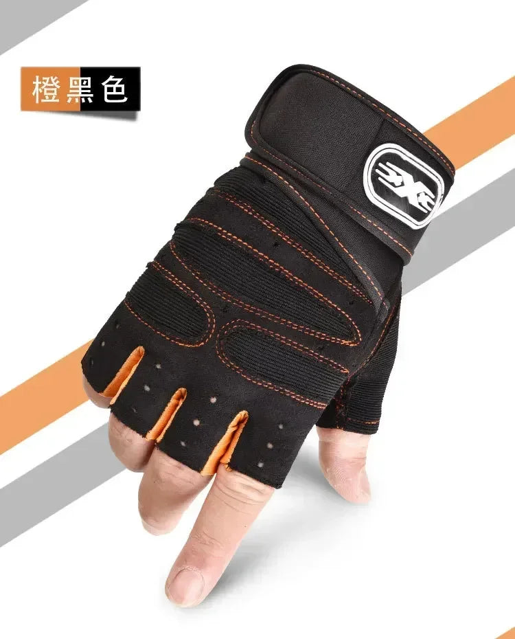 Fitness Half-finger Gloves Sports Exercise Men Women Protective Anti-slip Wrist Guard Barbell Cycling Equipment Training Gloves