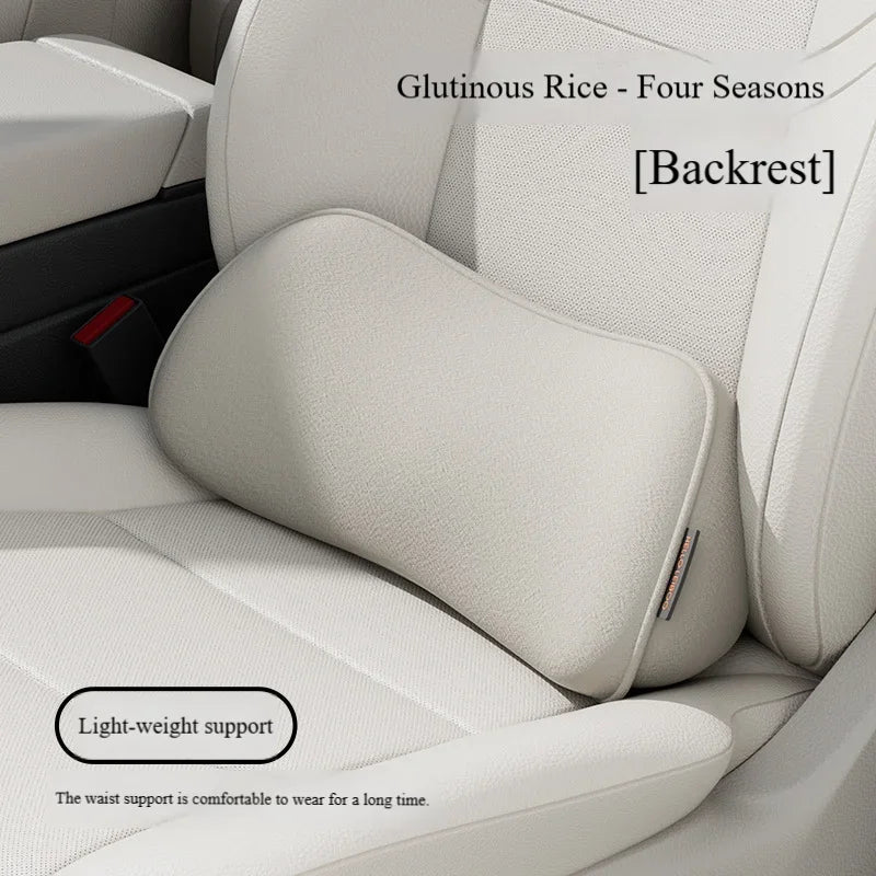 Car Seat Pillow Memory Foam Lumbar Support Breathable Back Protector Suitable for Office Chairs and Car Interior Accessories