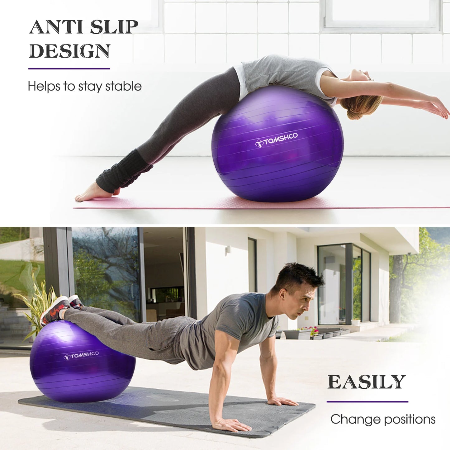 45CM/75CM Yoga Pilates Soft Big Balls Gym For Fitness Workout Exercise Balls Thickened Explosion Proof Home Pvc Equipmen