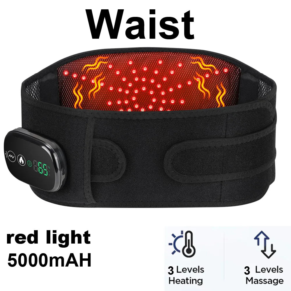 Heat Lumbar Brace Support Massager Waist Massager Back Belt Heath Care Comfortable Material for Office Workers Home Use