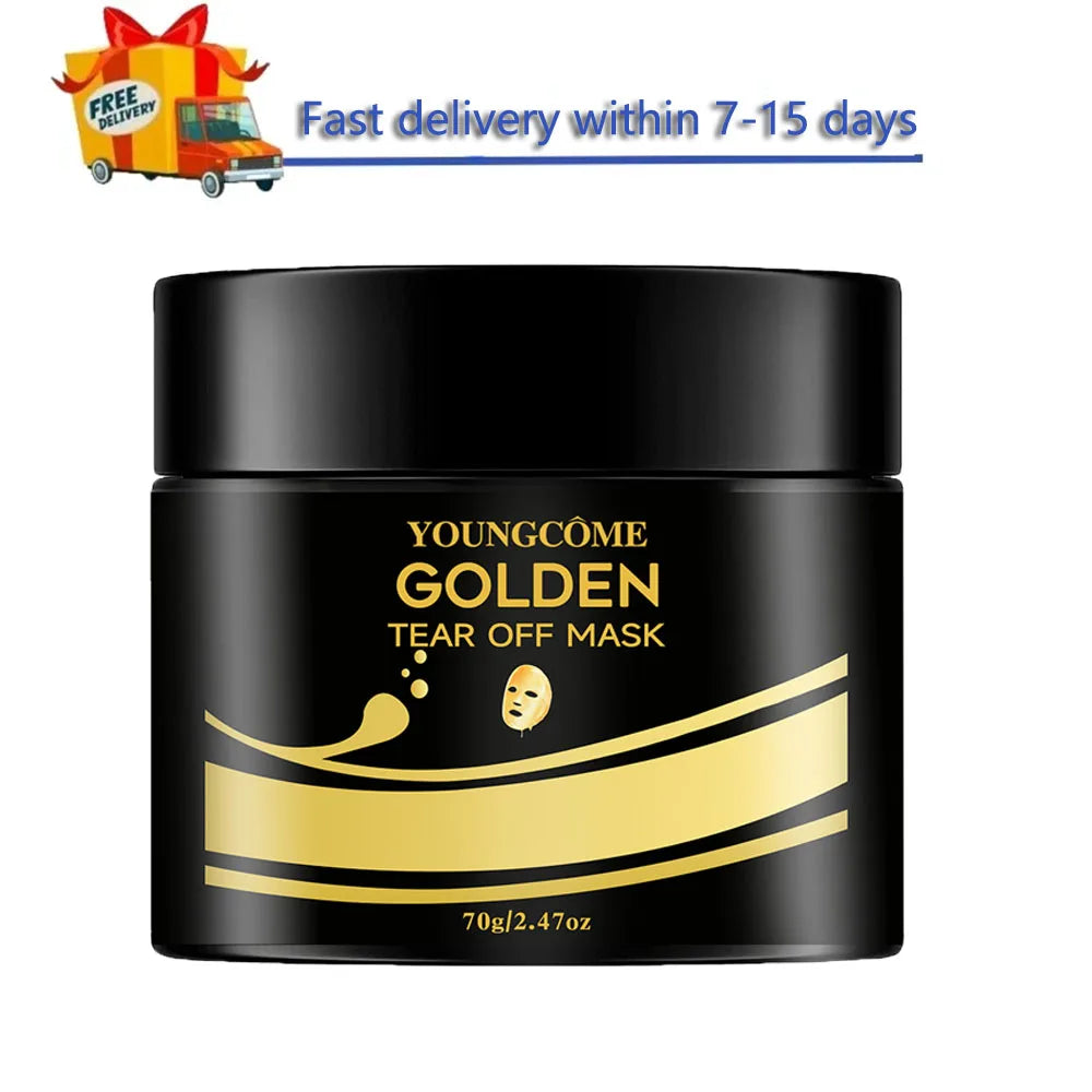 24K Gold Tear Off Mask  Deep Cleansing Remove Blackheads Firming Skin Oil-Control Whitening Skin Care Moisturizing Masks
