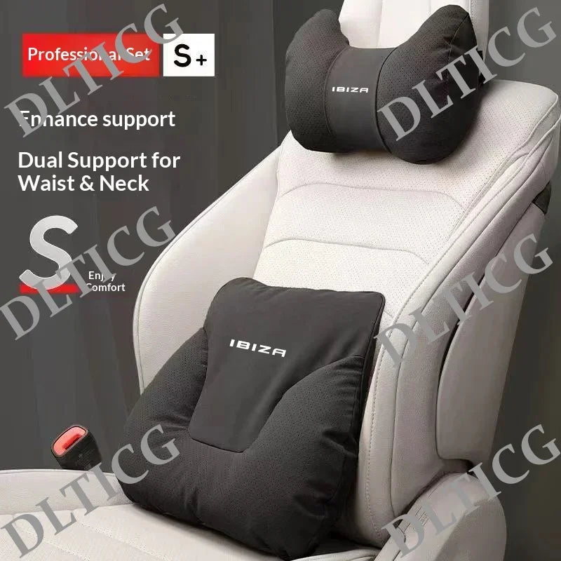 For SEAT IBIZA FR Car Headrest Neck Support Seat Lumbar Cushion Soft Neck Pillow Automobile interior Accessories