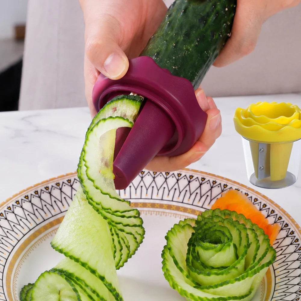 Multifunctional Manual Vegetable Cutter Creative Spiral Grater, Fast Slicing Tool for Fruits Vegetables Household Kitchen Gadget
