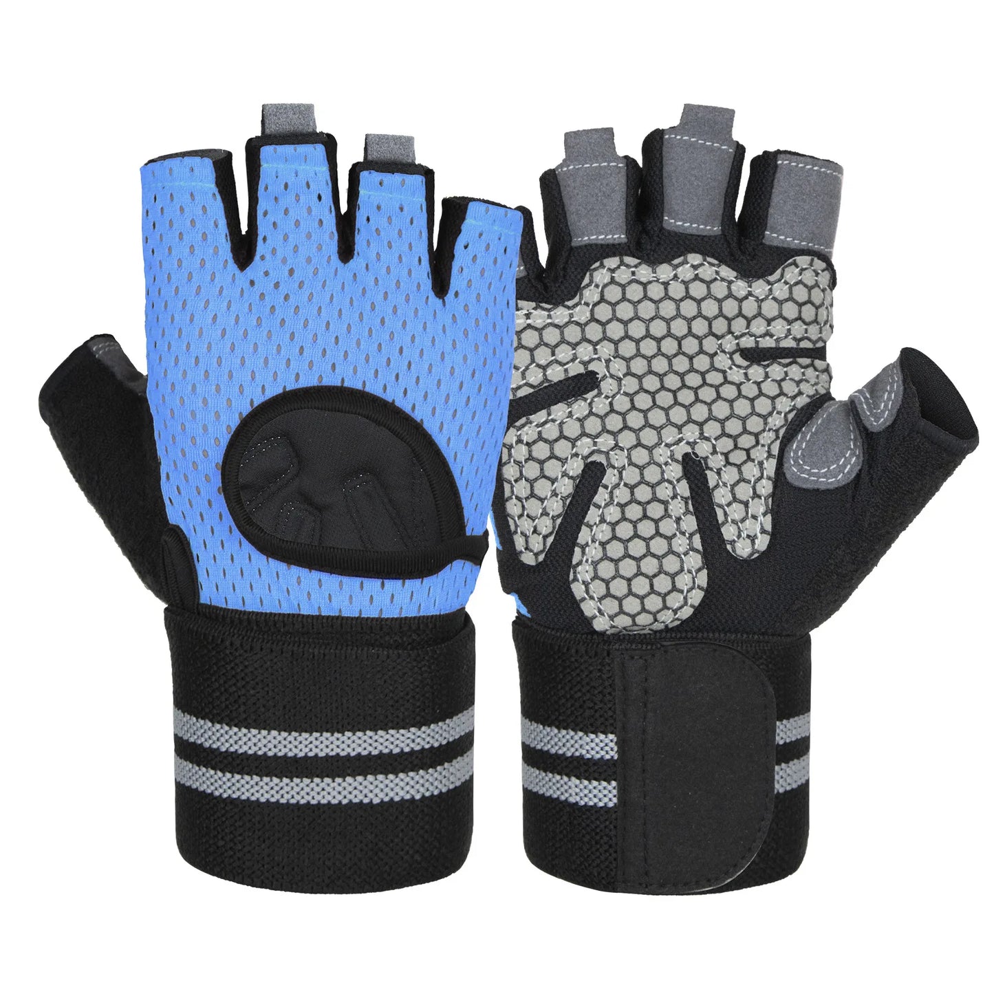 1 Pairs Weightlifting Training Gloves for Men Women Fitness Sports Body Building Gymnastics Gym Hand Wrist Palm Protector Gloves