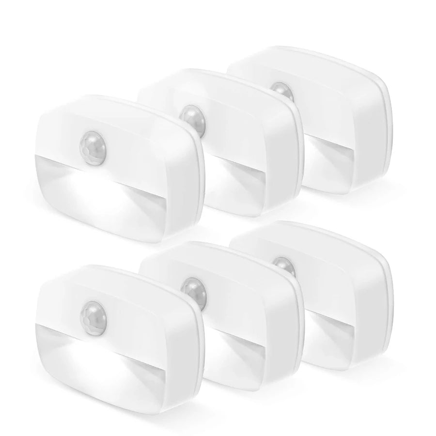 Motion Sensor Light Indoor LED Night Light Stick on Nightlight Battery Operated Lights for Hallway Stair Bathroom Closet Bedroom