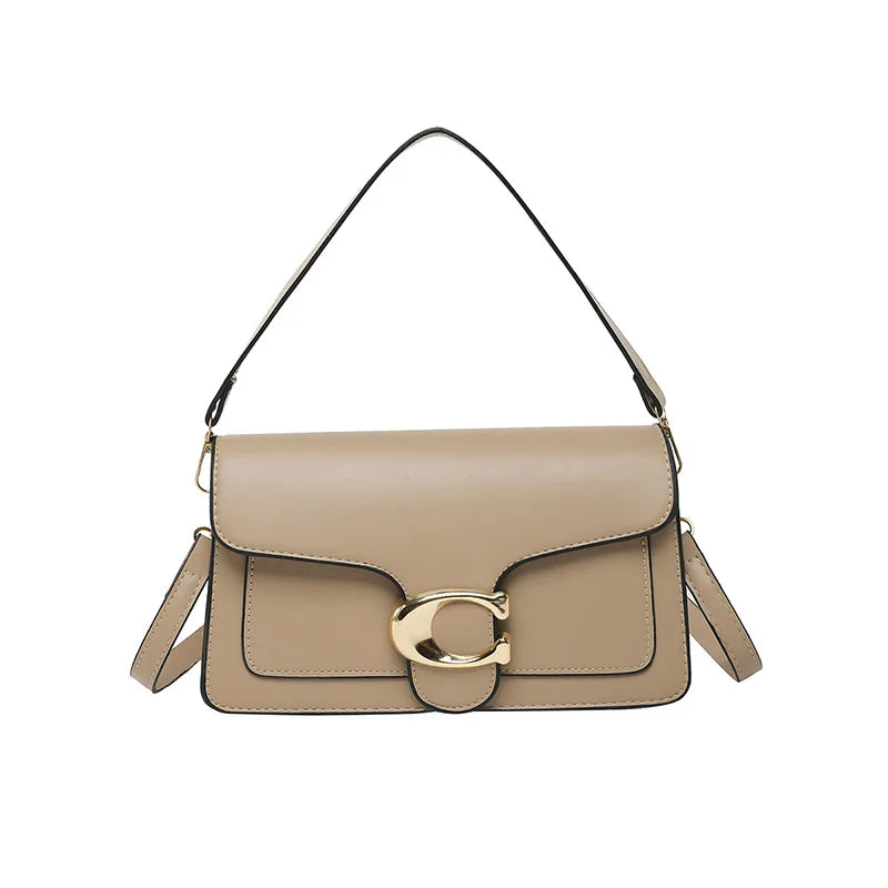 2026 New Niche Luxury Solid Color Tote Bag Retro Simple Square Bag Fashion Versatile Messenger Bag