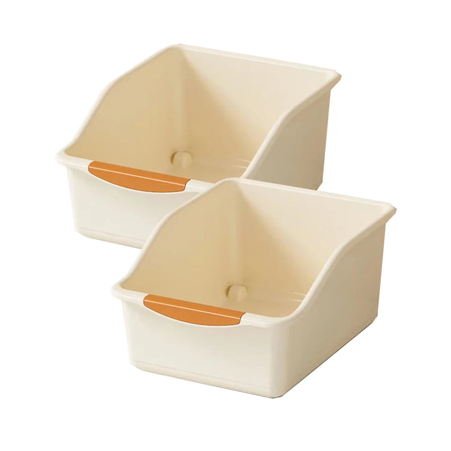 2/3pcs Plastic Under Sink Organizer with Wheels, Bottle Organization Bins Kitchen Cabinet Organizers Plastic Basket for Under