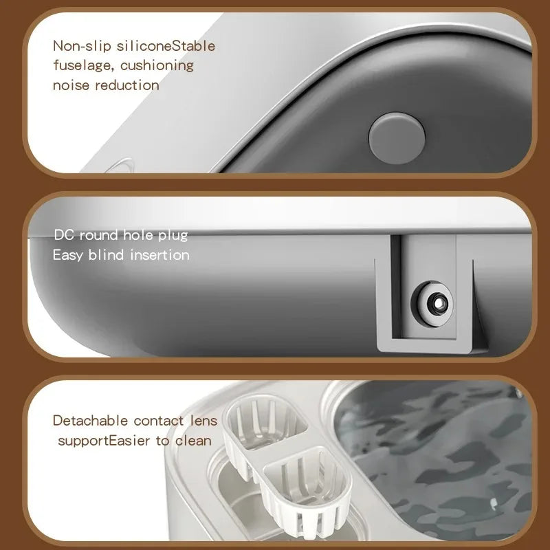 Upgrade 48Khz Ultrasonic Cleaner Watch Straps Contact Lenses Glasses Advanced Precision Cleaning Machine