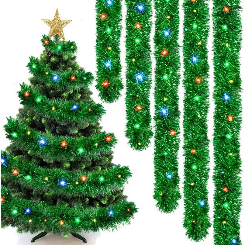 2/4/10M Christmas Decoration Garland Artificial Greenery Decor for Xmas Tree Outdoor Home Party Front Door New Year 2026 Decor