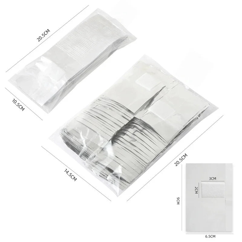 50/100/200/500/1000pcs Bag Aluminium Foil Nail Art Soak Off Polish Nail Removal Wraps Towel Gel Remover Manicure Tools