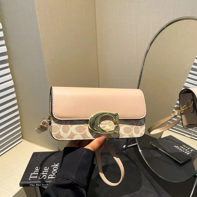 New Bag Women's New Versatile Small Square Bag Fashion Design Retro Tofu Bag High-grade Texture Shoulder Messenger Bag