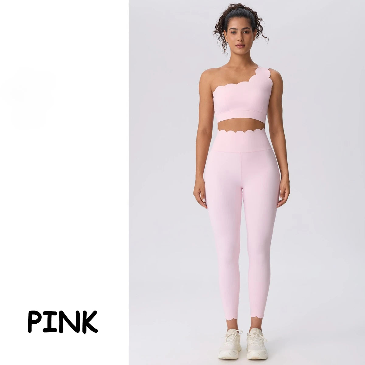 Women Skin Friendly Quick Dry Sports Bra High Waist Leggings Set Off Shoulder Design High Compression Yoga Pilates Activewear
