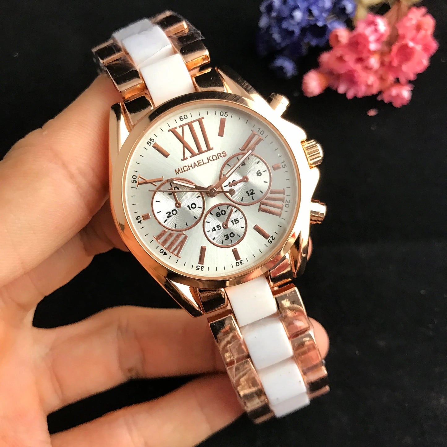 Michael Kors Ladies Fashion Watch Business Style Alloy Quartz Watch Luxury Design Multifunctional Chronograph Elegant Gift Women