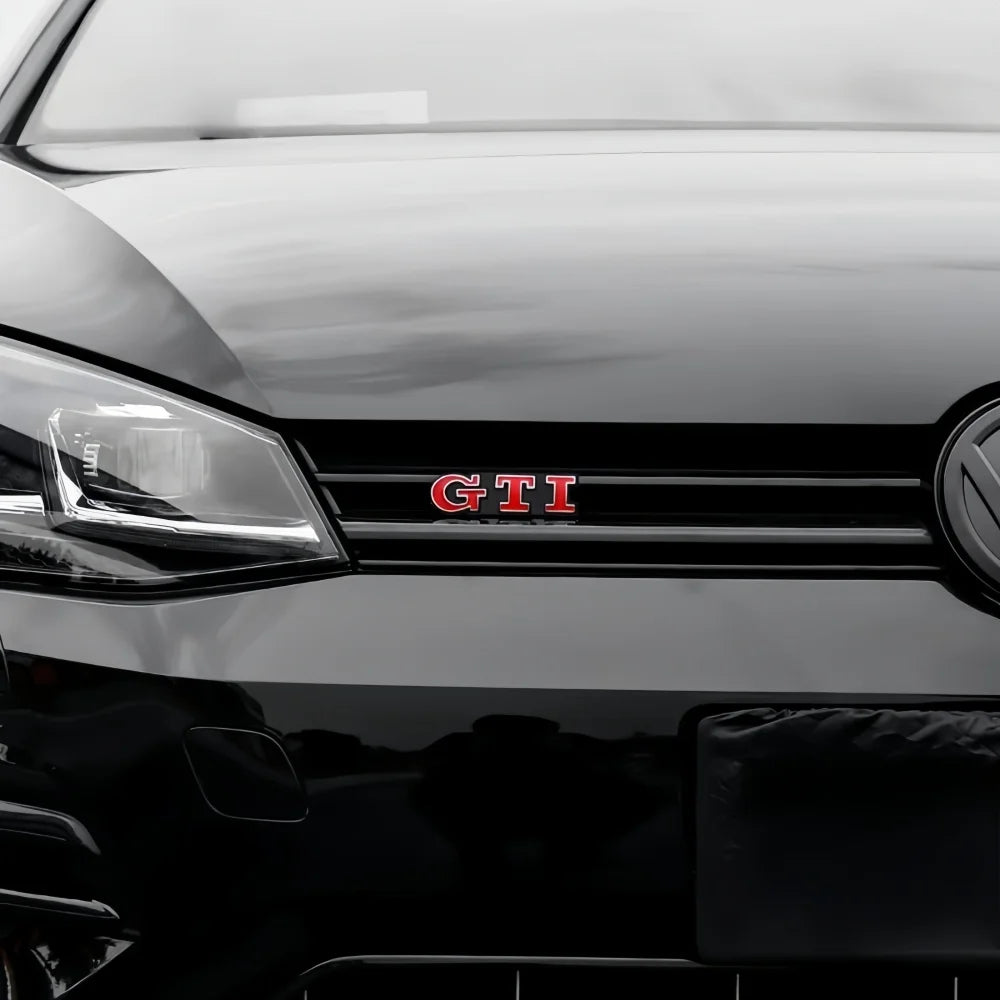 3D Metal Car Grille Sticker GTI Emblem For Volkswagen Golf 5 Polo Golf 7 5 6 Mk6 7 R 7 Gtd Mk7 Mk4 Mk5 GTI Car Stickers