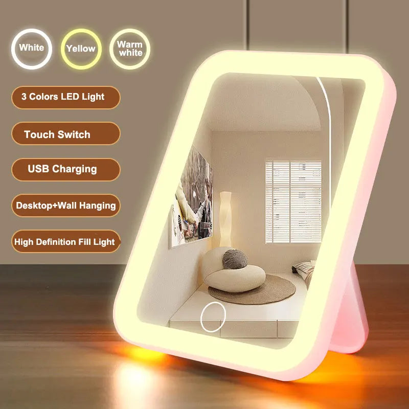 3-Color Dimmable LED Makeup Mirror
