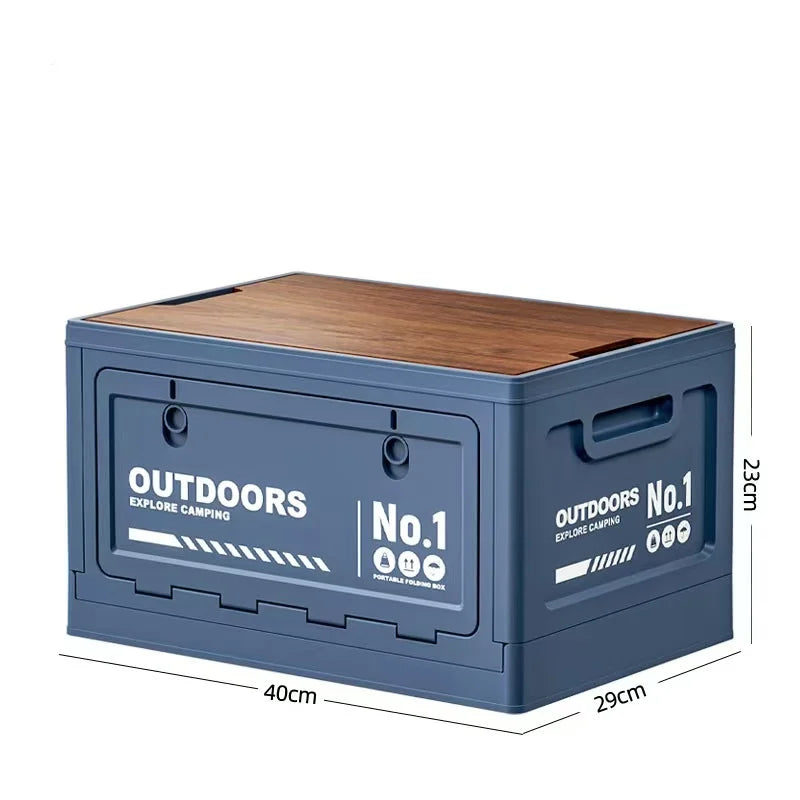 Outdoor Camping Storage Box Car Trunk Organizer Portable Picnic Basket Multi-functional Foldable Tool