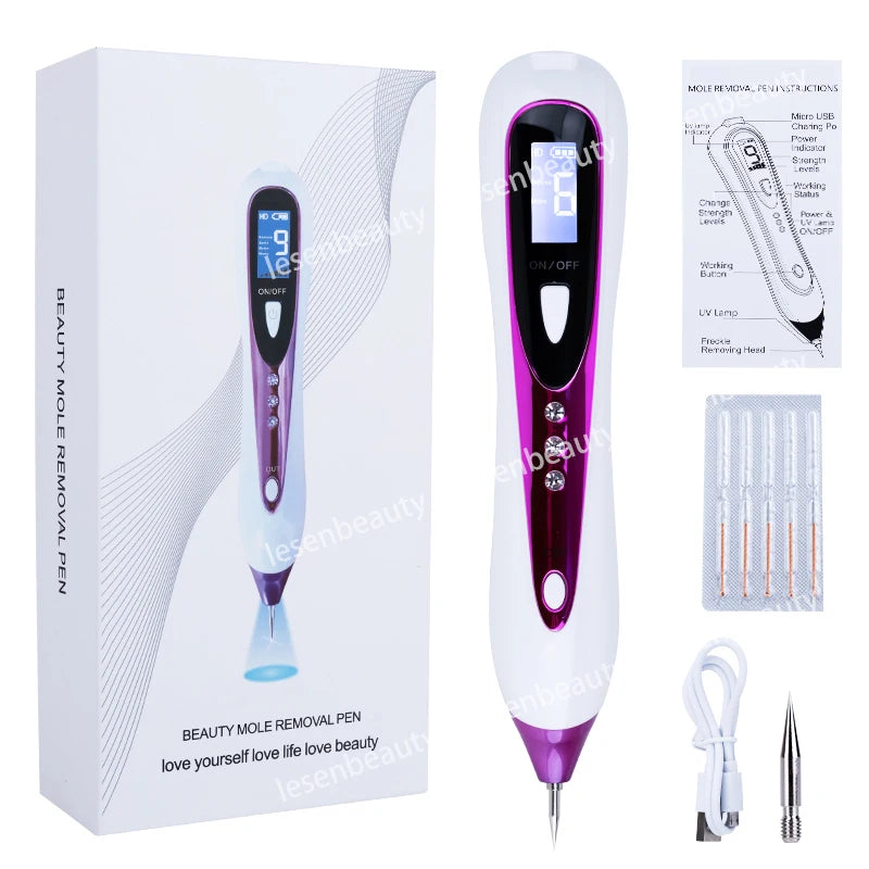 NEW Plasma Pen Mole Removal Pen Sweep Spot Wart Corn Dark Remover LCD Professional 9 Speed Skin Care Salon Beauty Tool LESEN