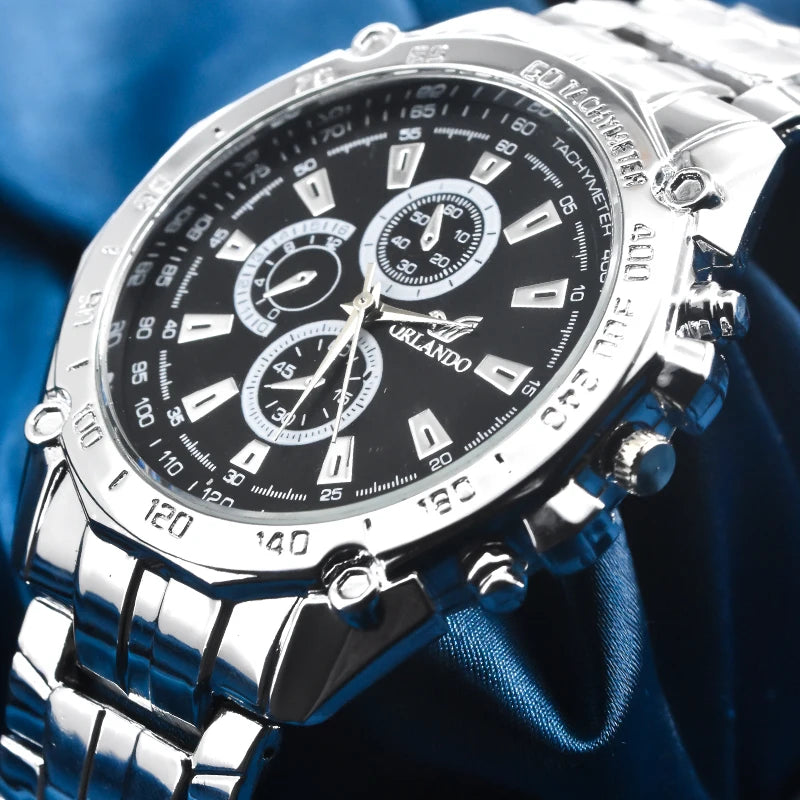 Fashion Stainless Steel Men's Watch Hodinky Top Brand Luxury Sports Clock Ceasuri Drop Shipping Relogio Masculino Large Dial