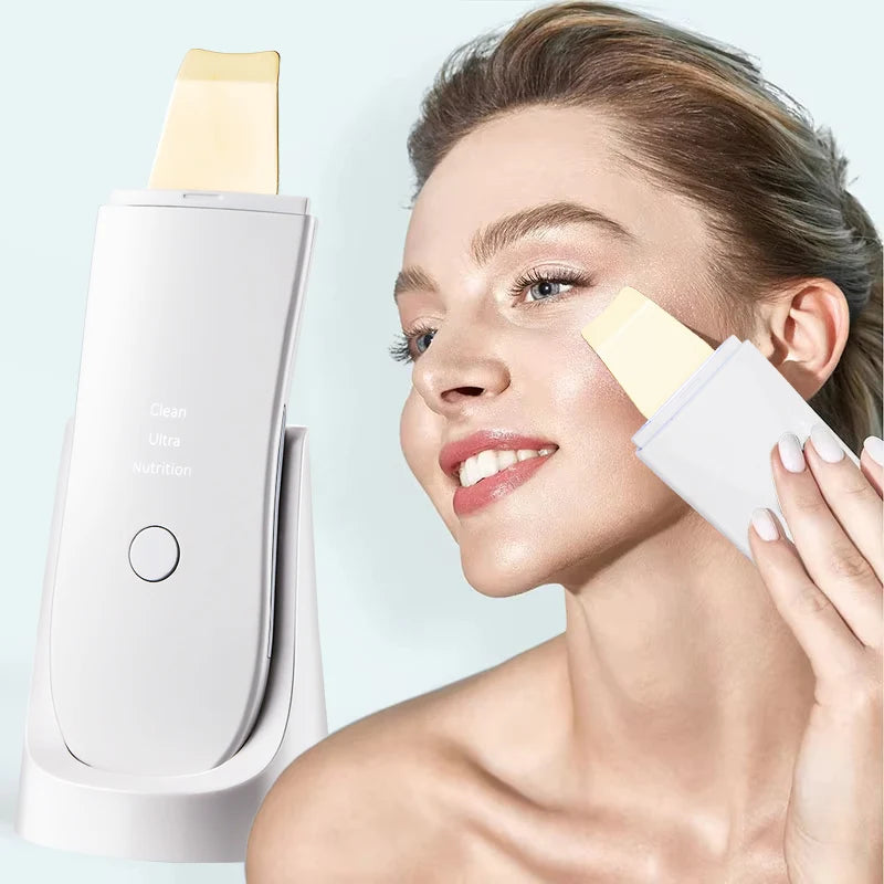 LESEN Skin Care Ultrasonic Skin Scrubber Blackheads Whiteheads Exfoliator Vibrating Facial Scraper Pore DeepCleanser Face Lifter