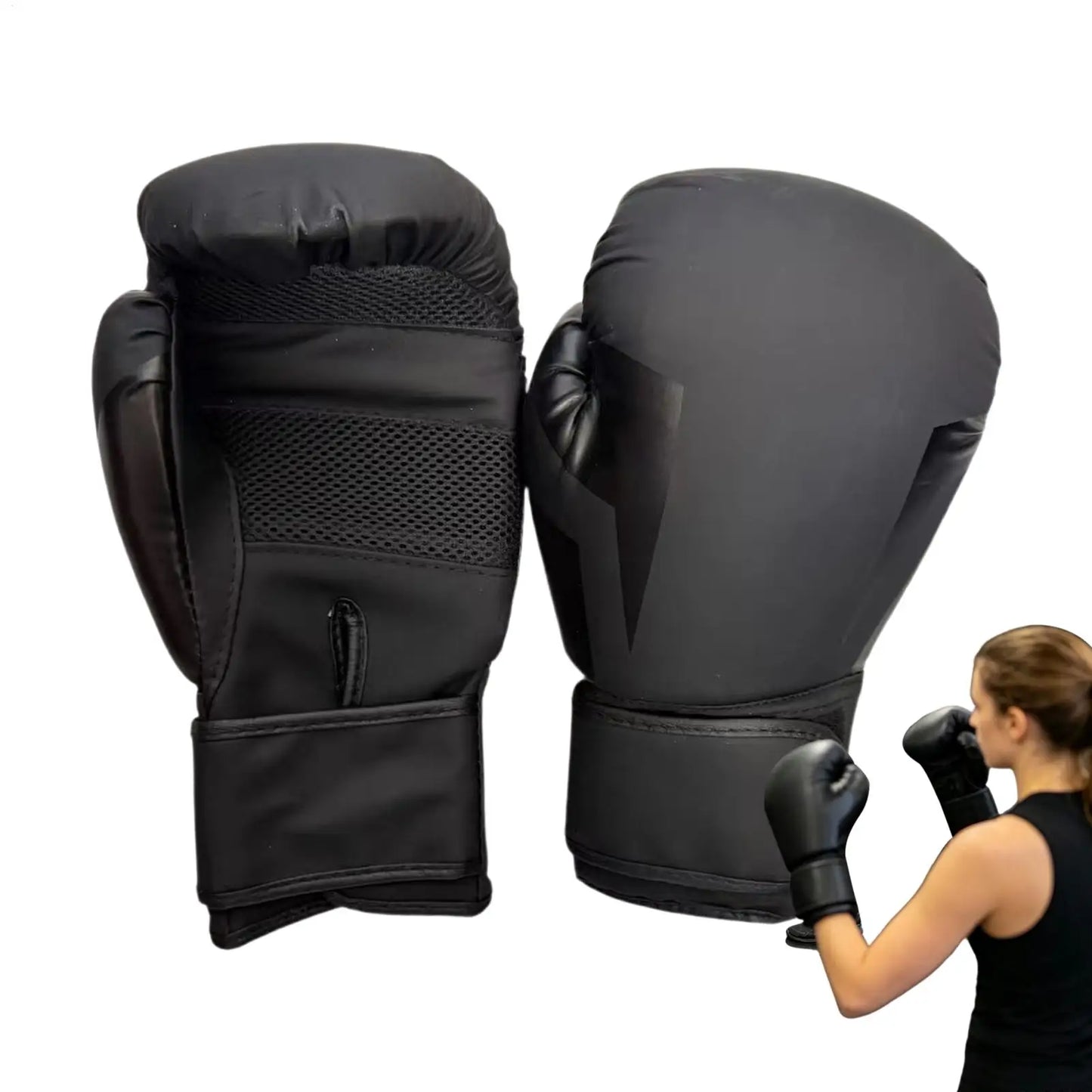Adult Training Punch Mitts 12oz Black Sweat Resistant Boxing Gloves Comfort Wearing For Grappling Exercise And Regular Building