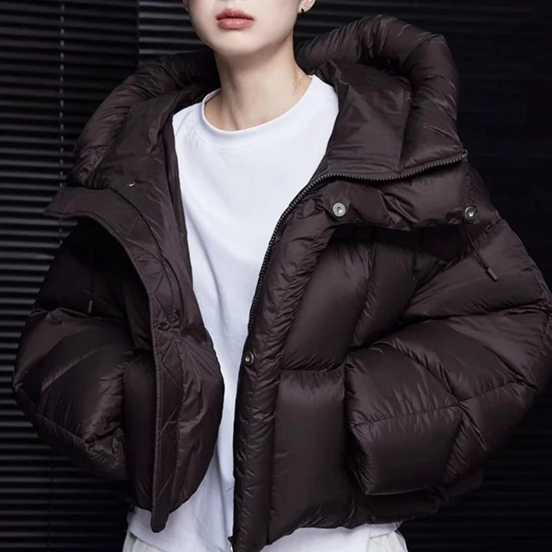 2026 Hot Sale Winter Parka Women Hooded Cotton Puffer Bread Jacket Zip Up Korean Casual Solid Thick Warm Outwears куртка женская