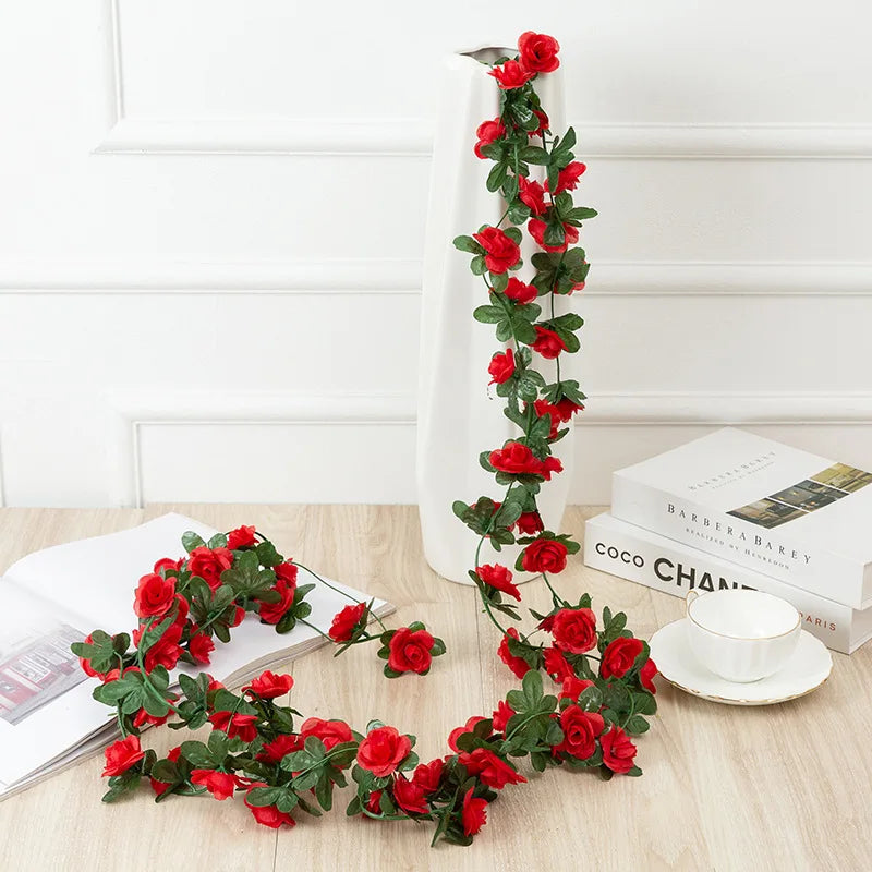 7ft 2m Flower String Artificial Wisteria Vine Garland Plants Foliage Outdoor Home Trailing Flower Fake Flower Hanging Wall Decor