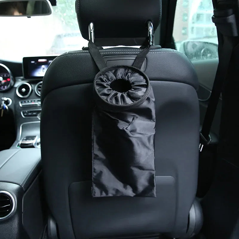 Black Car Trash Can Pack Bag Waterproof Car Trash Bag for Little Leak Proof Cooler Bag- Car Garbage Bag with Side Pocket Zr
